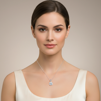 Colgante solitario de diamante cultivado en laboratorio de 1,00 ct