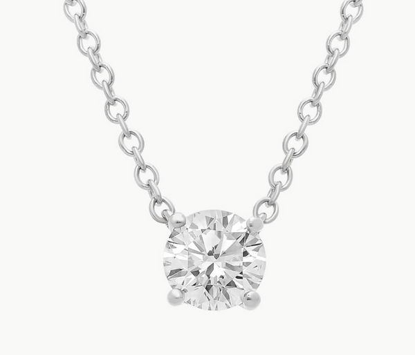 Colgante solitario de diamante cultivado en laboratorio de 1,00 ct