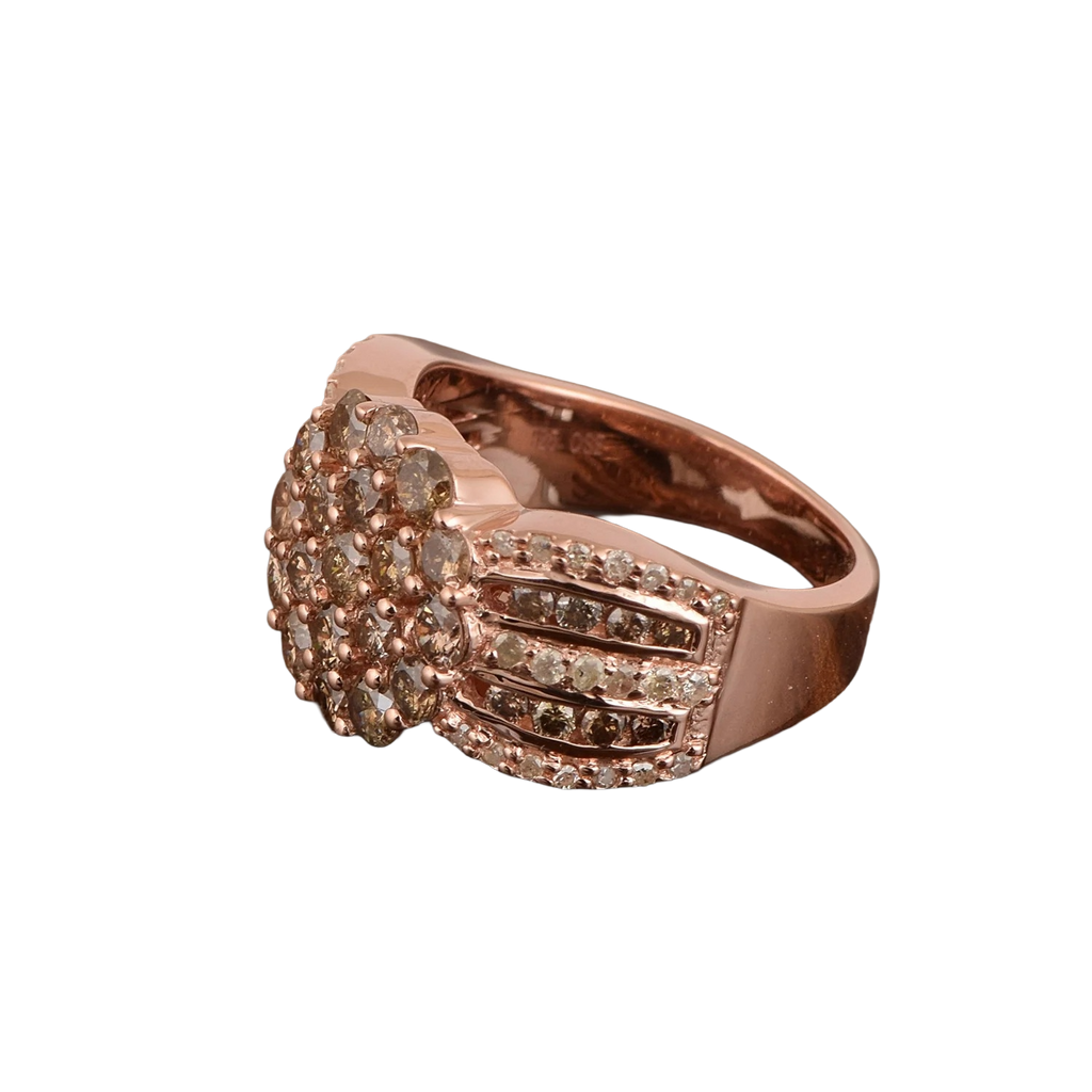 2.70ct Natural Champagne Diamond Ring