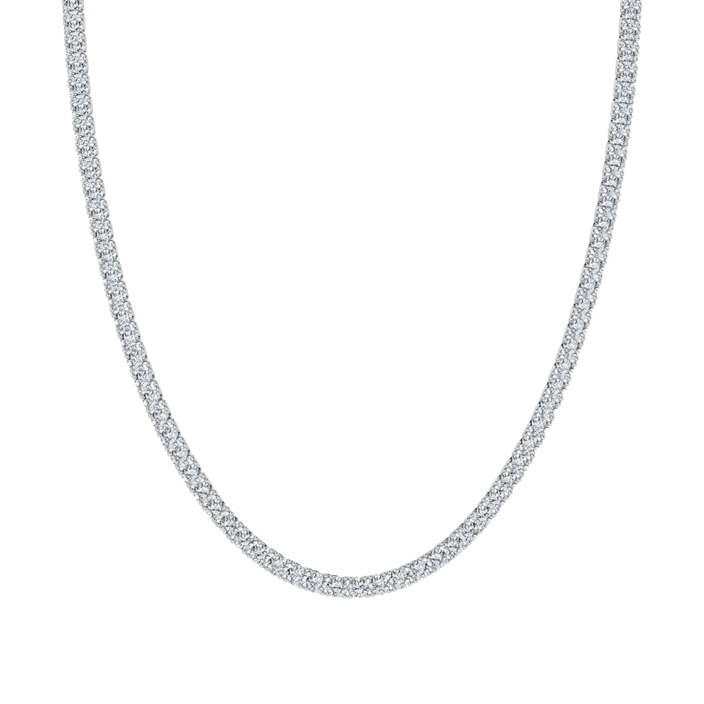 Collar de tenis con diamantes redondos cultivados en laboratorio