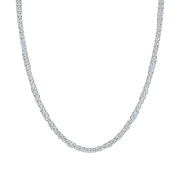 Collar de tenis con diamantes redondos cultivados en laboratorio