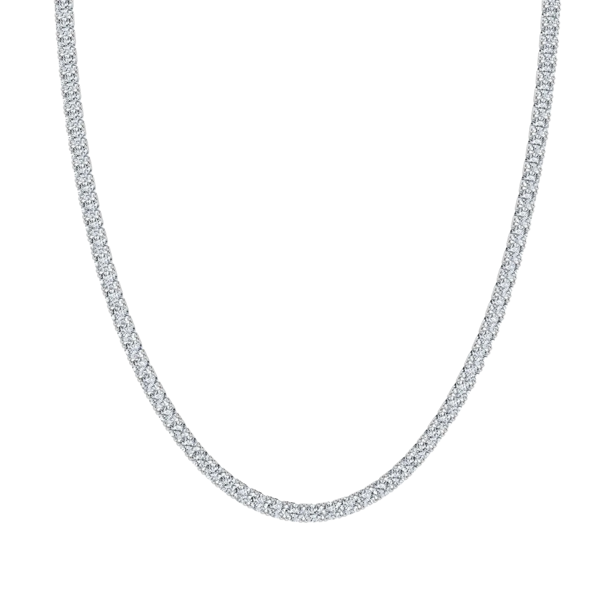 Collar de tenis con diamantes redondos cultivados en laboratorio