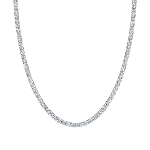 IGI Round Lab Grown Diamond Tennis Necklace 10 Carat 16 Inches