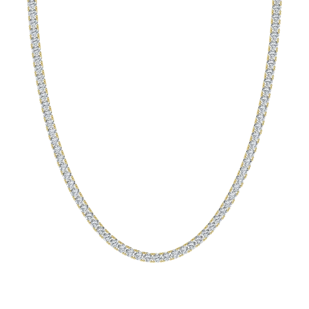 Collar de tenis con diamantes redondos cultivados en laboratorio