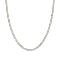 Collar de tenis con diamantes redondos cultivados en laboratorio