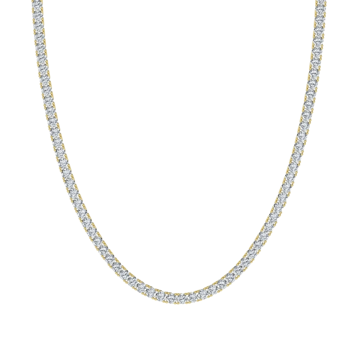 Collar de tenis con diamantes redondos cultivados en laboratorio