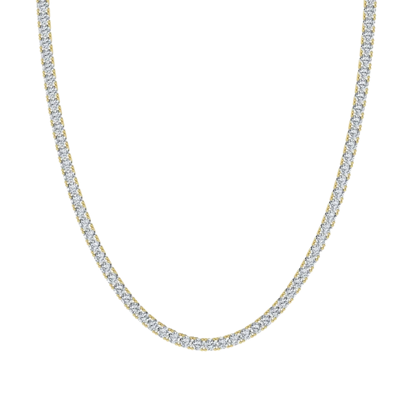 Collar de tenis con diamantes redondos cultivados en laboratorio