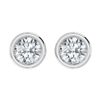 Lab Grown Diamond Bezel Studs Earrings 0.50 ct