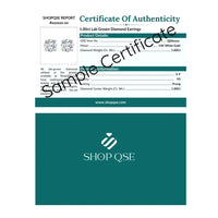 0.50 Carat Lab Grown Diamond Round Halo Earrings