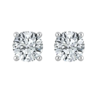 IGI Lab Grown Diamond Round Studs Earrings .50ct - Push Back