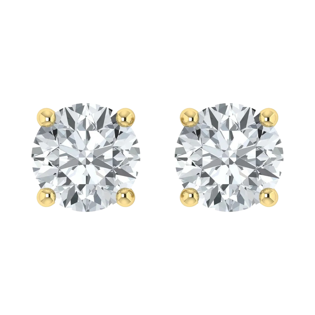 IGI Lab Grown Diamond Round Studs Earrings .50ct - Push Back
