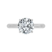 IGI Lab Grown Diamond Round Solitaire Ring (1ct-2ct)
