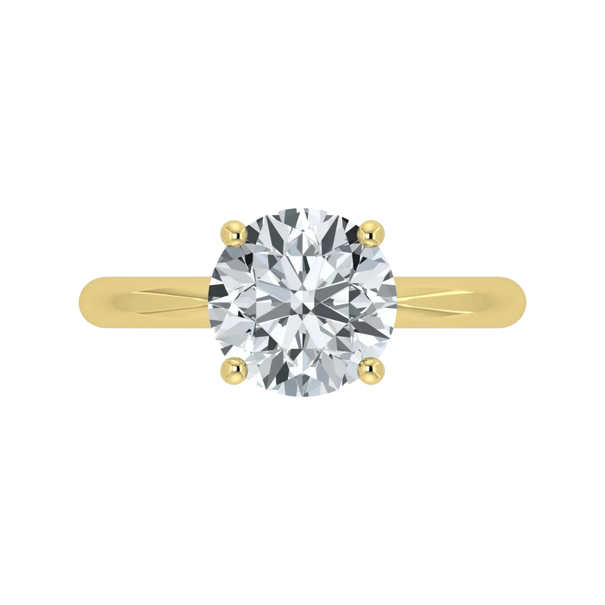 IGI Lab Grown Diamond Round Solitaire Ring (1ct-2ct)