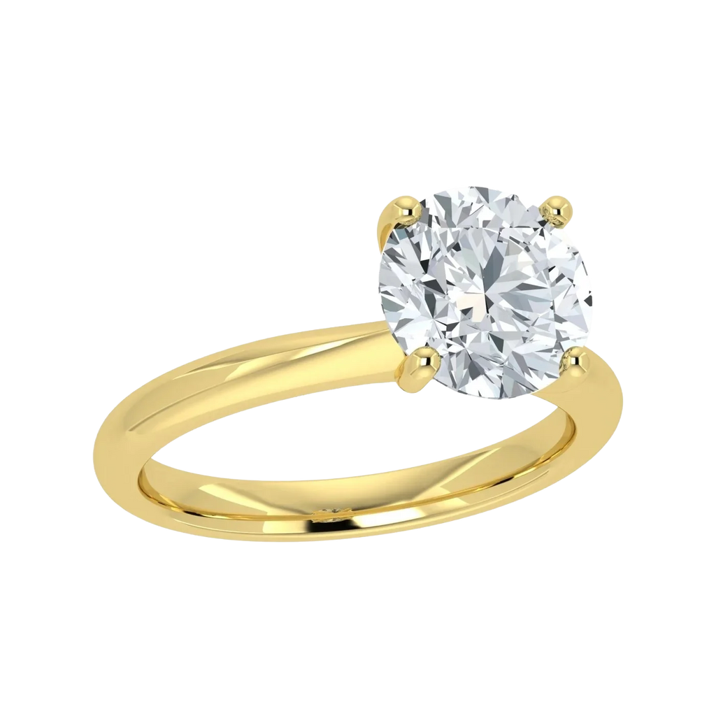 IGI Lab Grown Diamond Round Solitaire Ring (1ct-2ct)