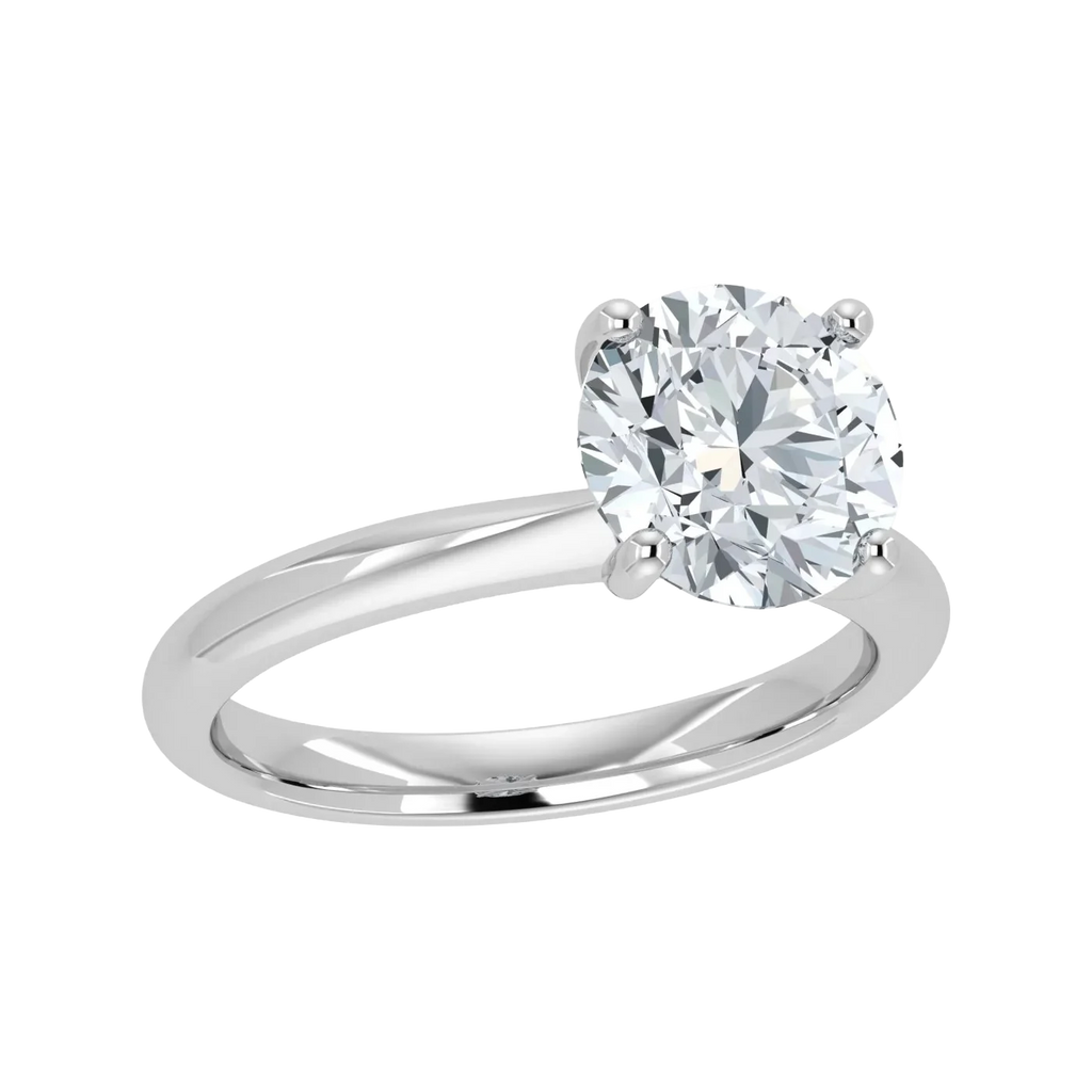 IGI Lab Grown Diamond Round Solitaire Ring (1ct-2ct)