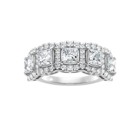 IGI 2.00ct Lab Grown Diamond Princess Cut Band Ring