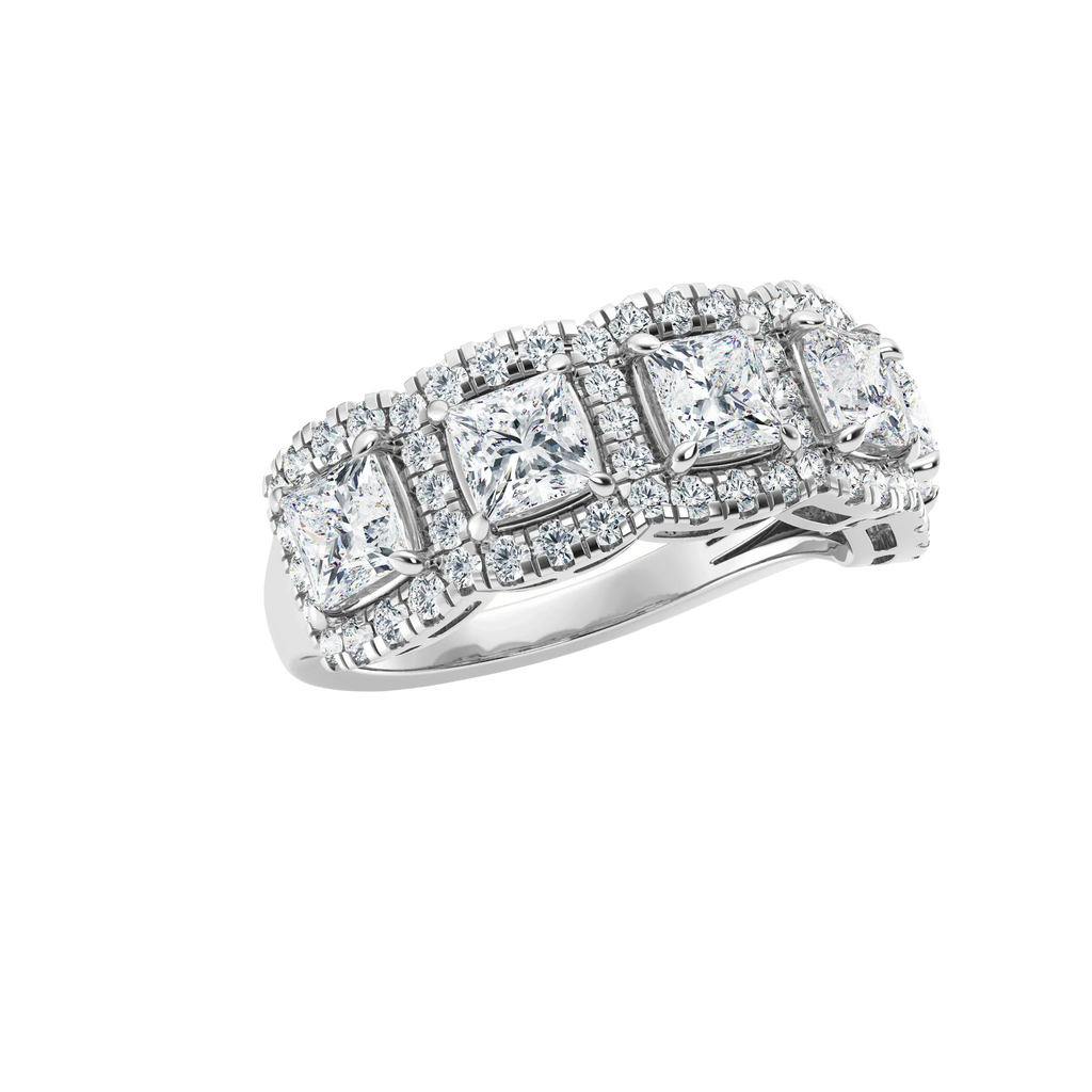 IGI 2.00ct Lab Grown Diamond Princess Cut Band Ring