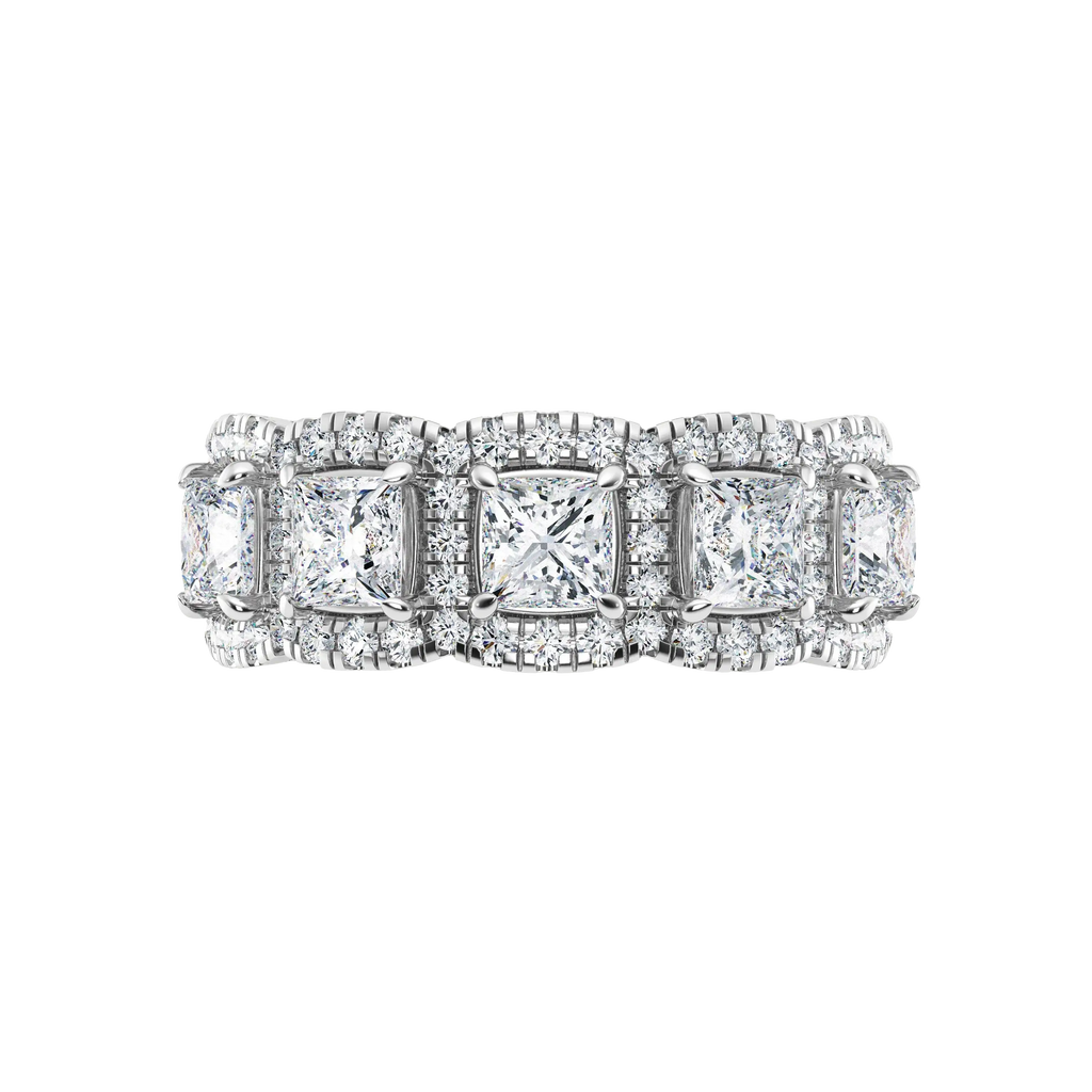 IGI 2.00ct Lab Grown Diamond Princess Cut Band Ring