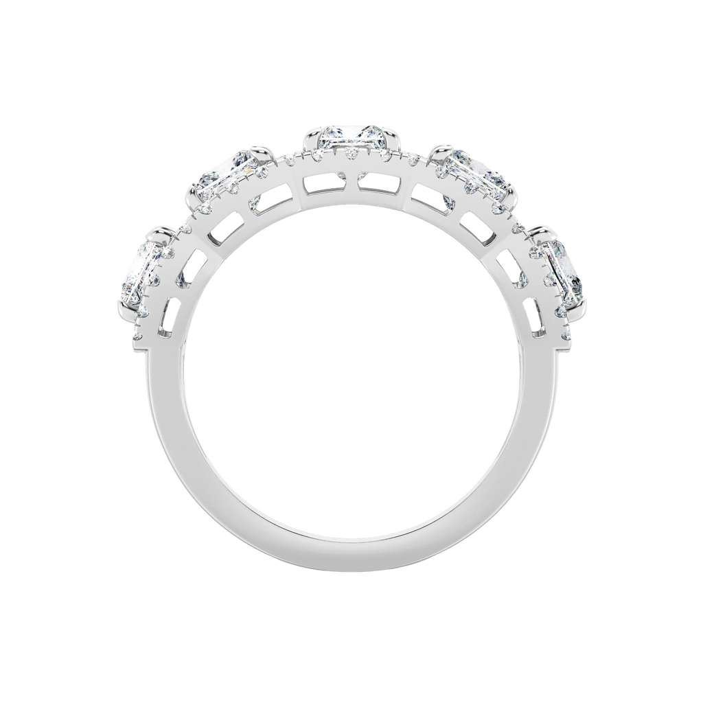 IGI 2.00ct Lab Grown Diamond Princess Cut Band Ring