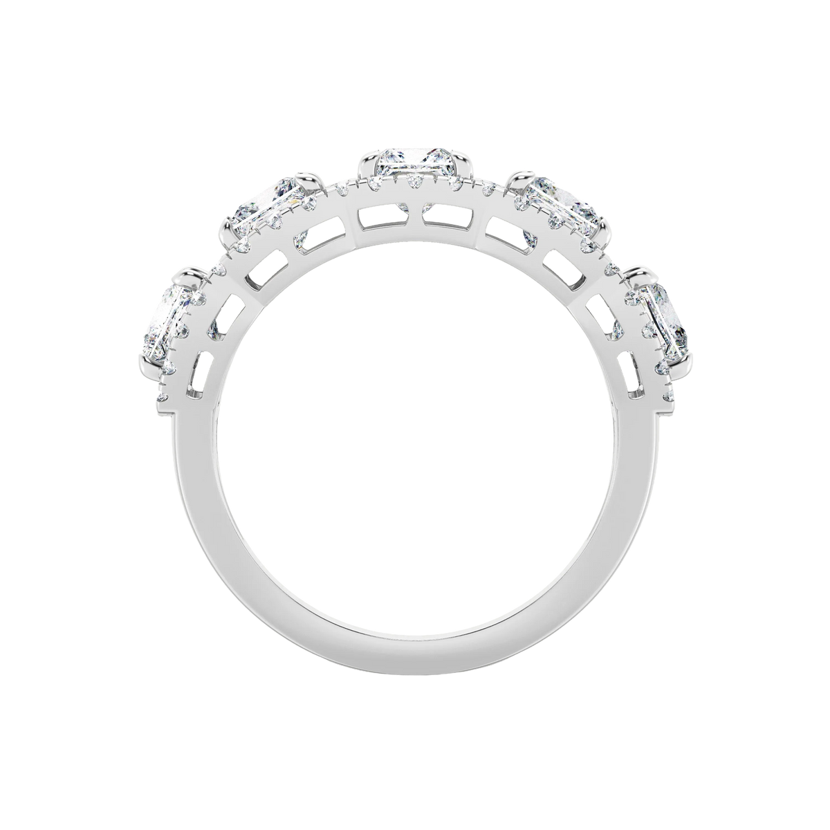 IGI 2.00ct Lab Grown Diamond Princess Cut Band Ring