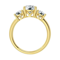 Anillo de trilogía de diamantes cultivados en laboratorio de 2,00 ct