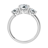 Anillo de trilogía de diamantes cultivados en laboratorio de 2,00 ct