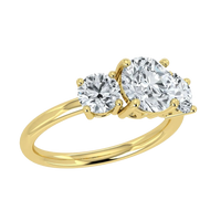 Anillo de trilogía de diamantes cultivados en laboratorio de 2,00 ct