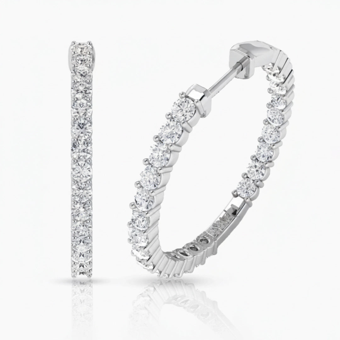 Lab Grown Diamond Inside Out Hoop Earrings (0.50ct-2.00ct)