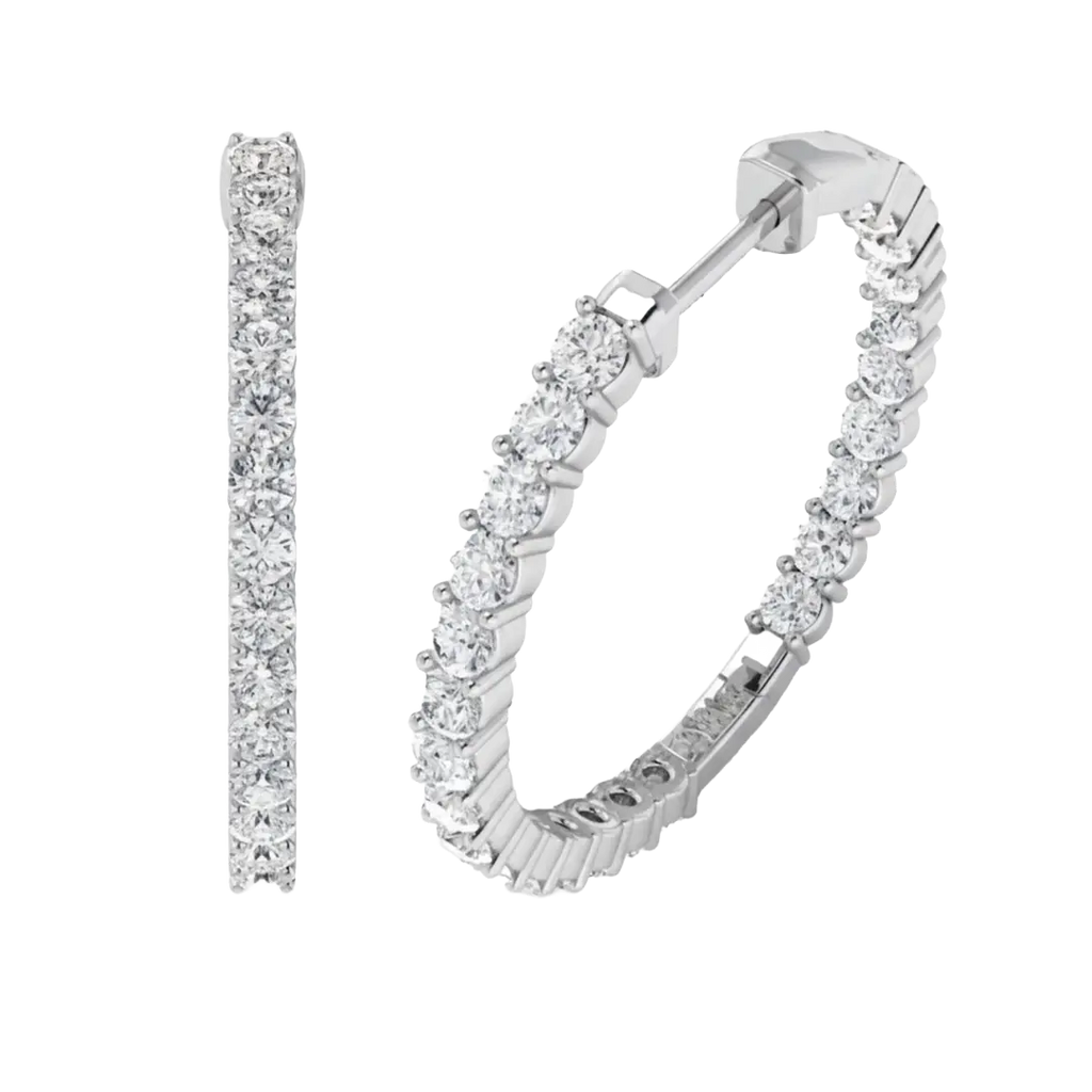 Lab Grown Diamond Inside Out Hoop Earrings (0.50ct-2.00ct)