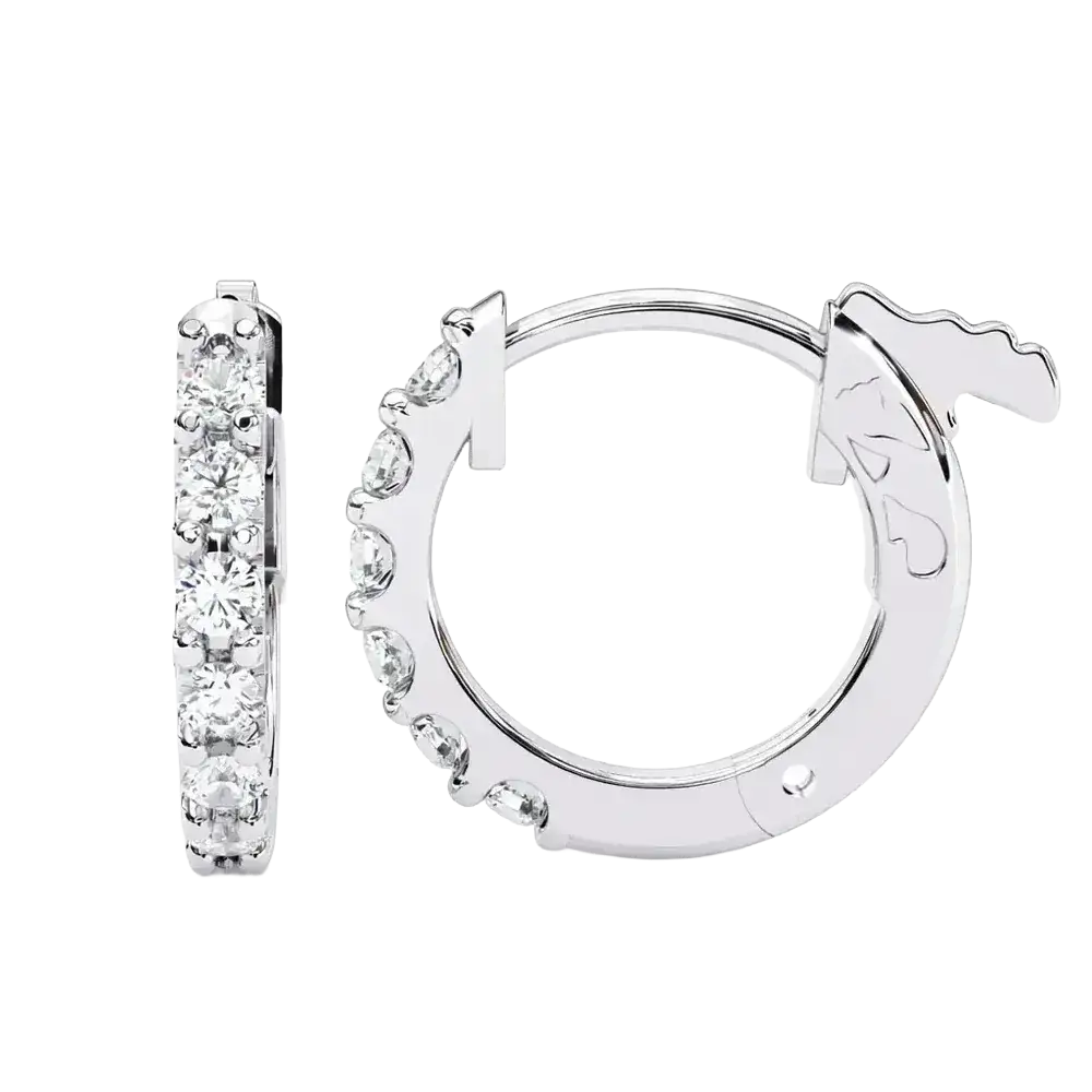 0.50CT Lab Grown Diamond Hoop Earrings