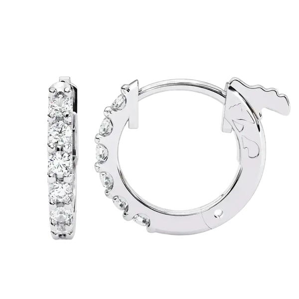 0.50CT Lab Grown Diamond Hoop Earrings
