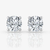 IGI Lab-Grown Diamond Stud Earrings (4ct & 5ct) Screw Back