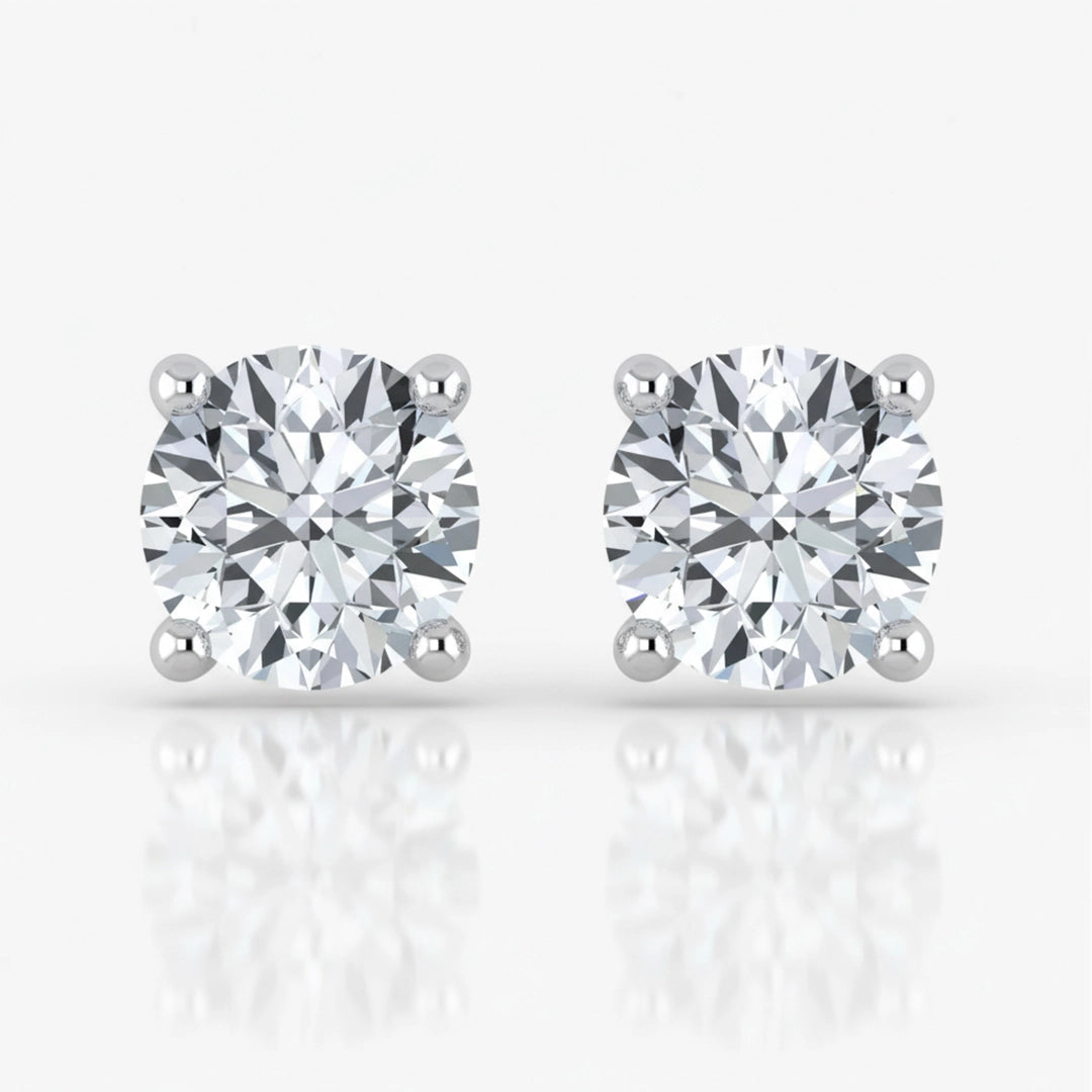 IGI Lab Grown Diamond Stud Earring (1.50ct-2.00ct) Screw Back