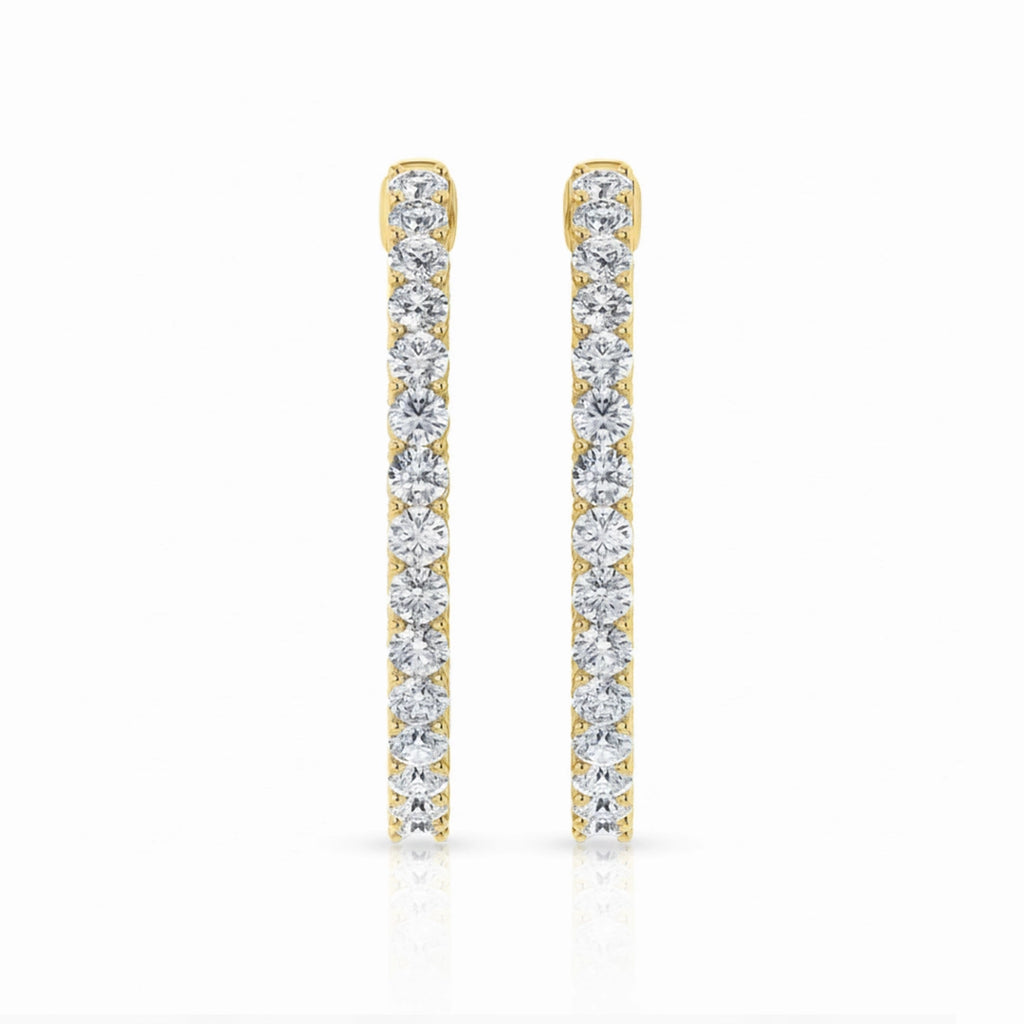 Lab Grown Diamond Inside Out Hoop Earrings (0.50ct-2.00ct)
