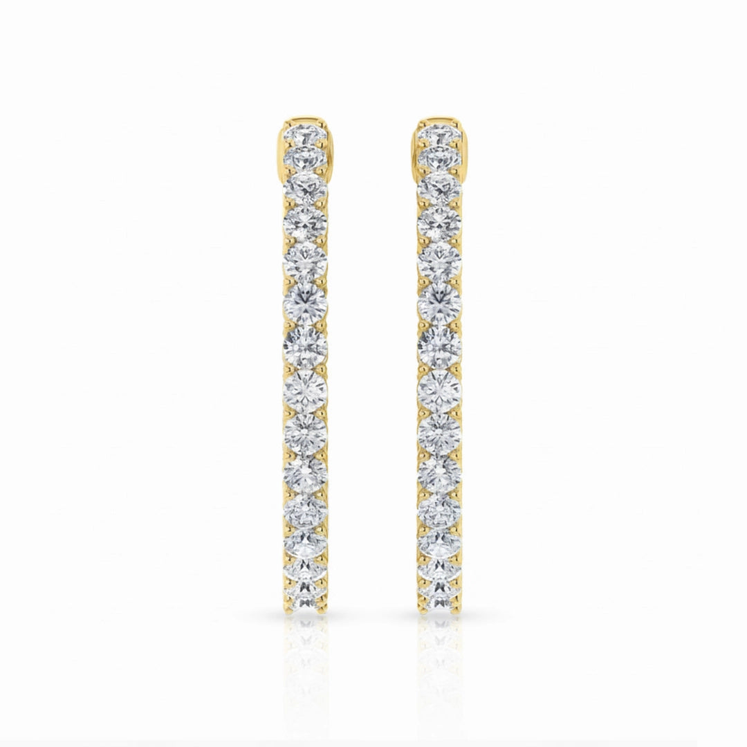 Lab Grown Diamond Inside Out Hoop Earrings (0.50ct-2.00ct)