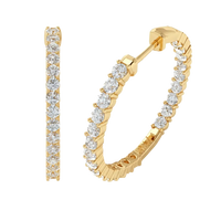 Lab Grown Diamond Inside Out Hoop Earrings (0.50ct-2.00ct)