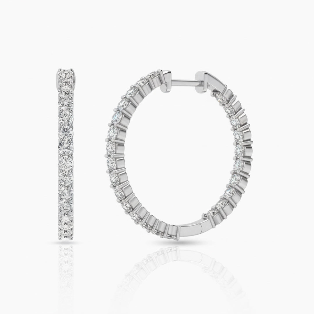 Lab Grown Diamond Inside Out Hoop Earrings (0.50ct-2.00ct)