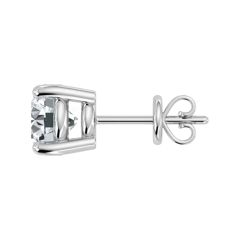 IGI Lab Grown Diamond 950 Platinum Studs Earring (1ct-3ct)