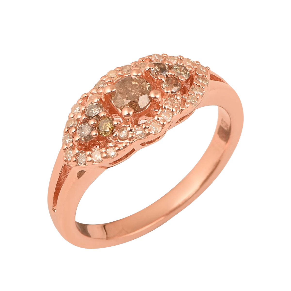 0.50ct  Natural Champagne Diamond Ring