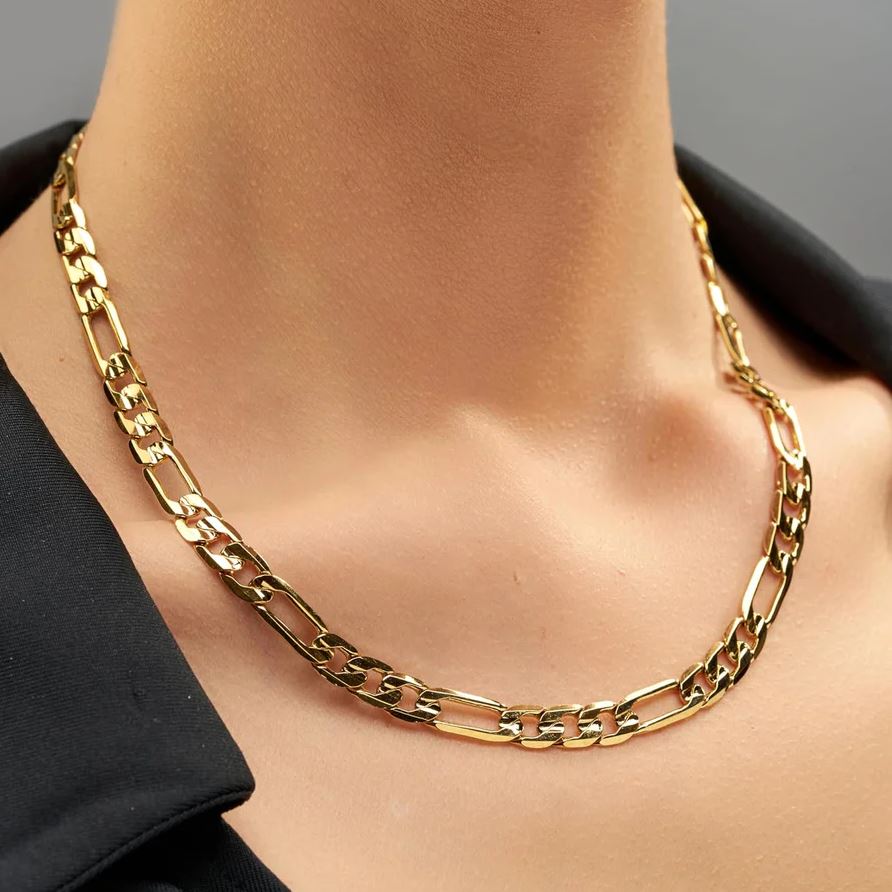 Yellow Gold 4MM Figaro Chain