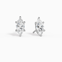 IGI Certified 4 Carat Marquise Lab Grown Diamond Stud Earrings