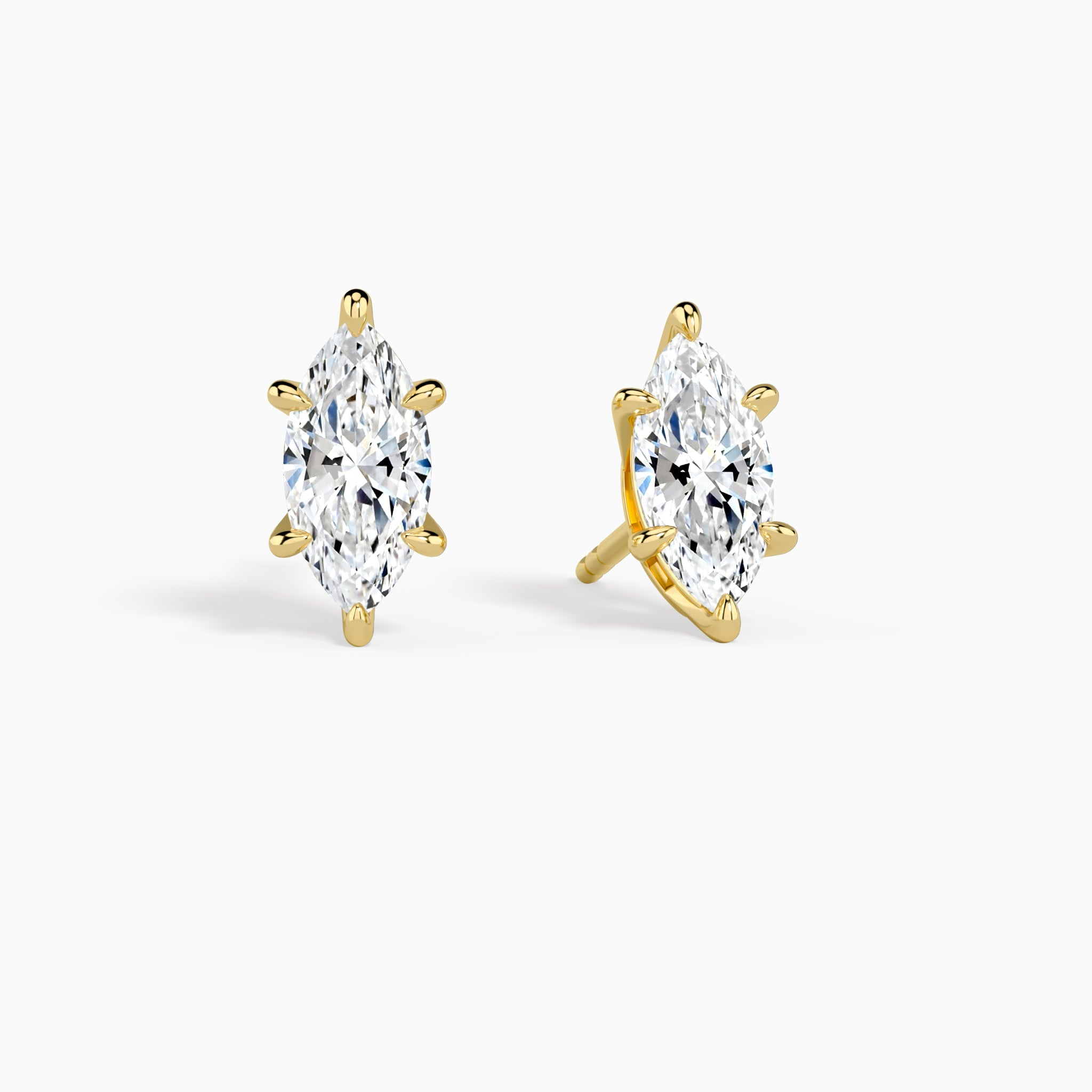 IGI Certified 4 Carat Marquise Lab Grown Diamond Stud Earrings