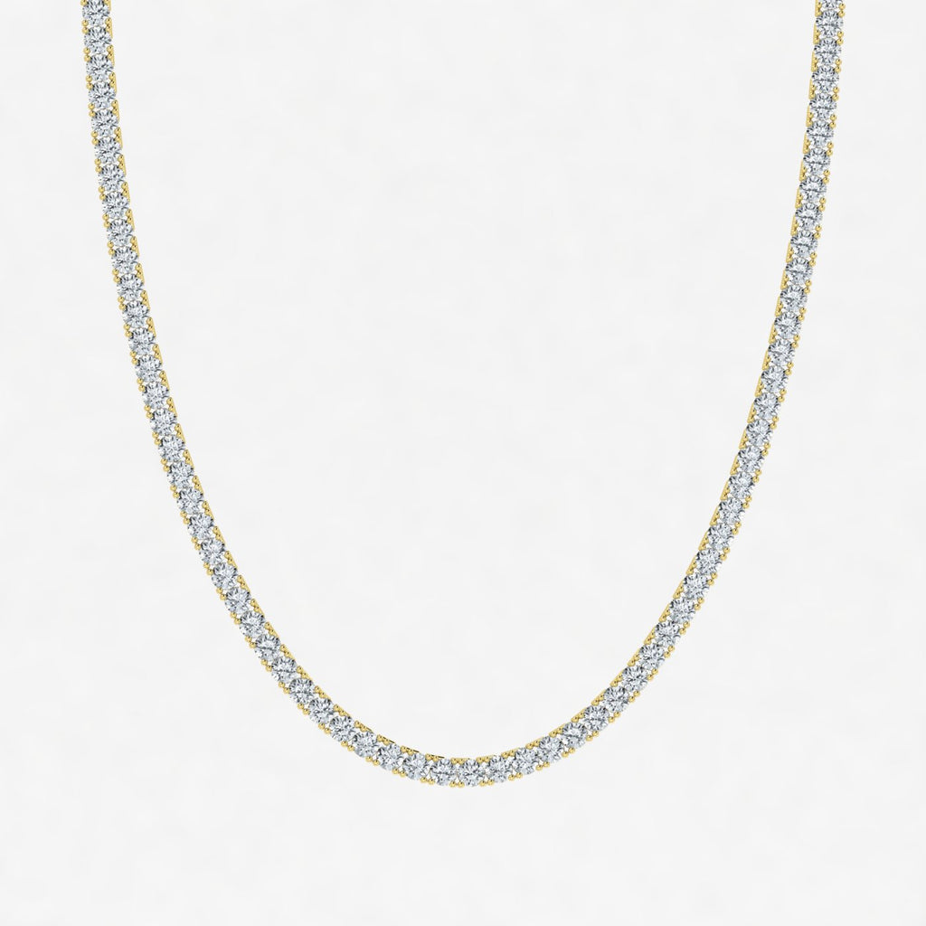 IGI Round Lab Grown Diamond Tennis Necklace (5-10 Carat) 18 Inches
