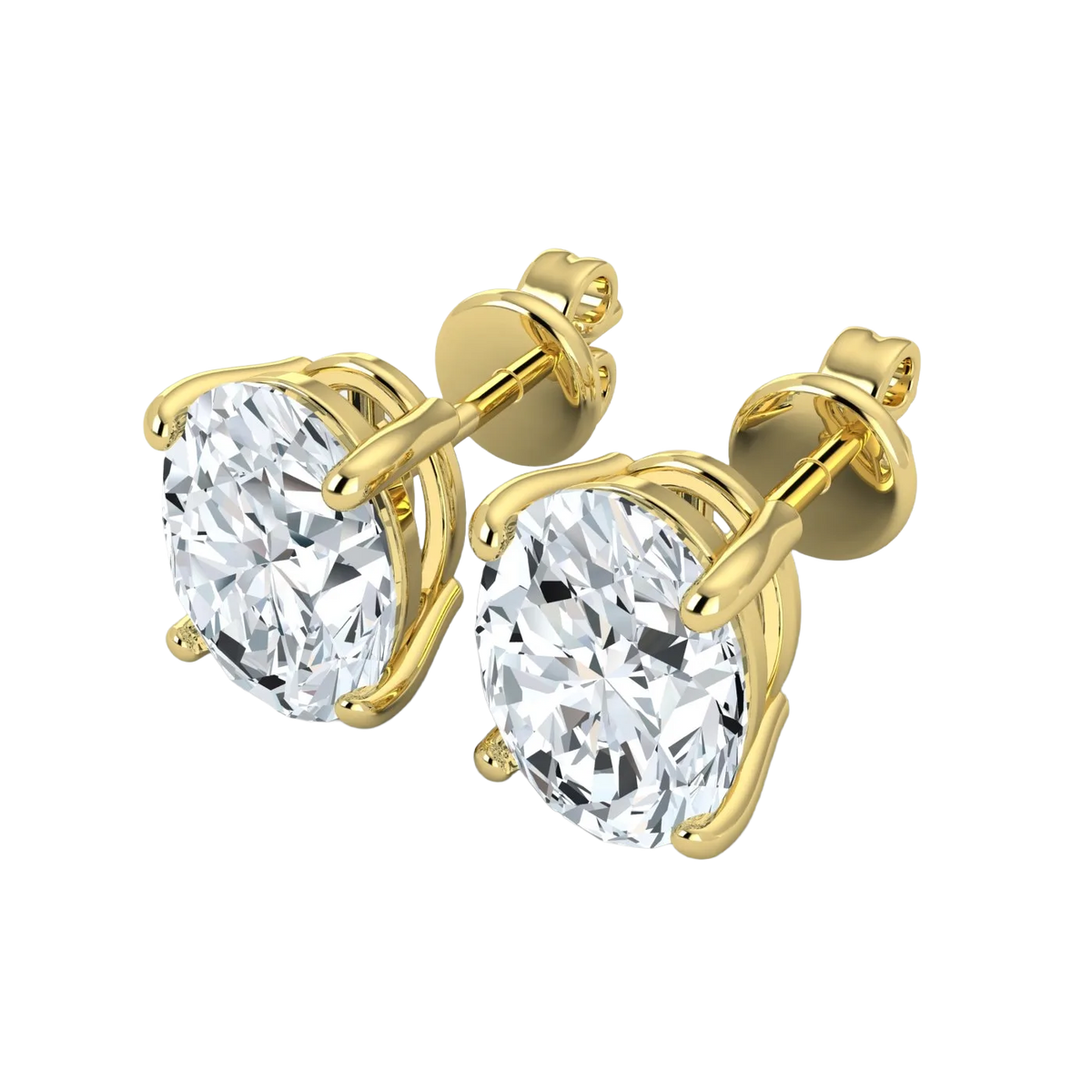 Lab Grown Diamond Elegant Oval Studs (1ct-2.00ct)