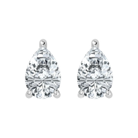 Lab Grown Diamond Pear Solitaire Earrings (1ct-2ct)