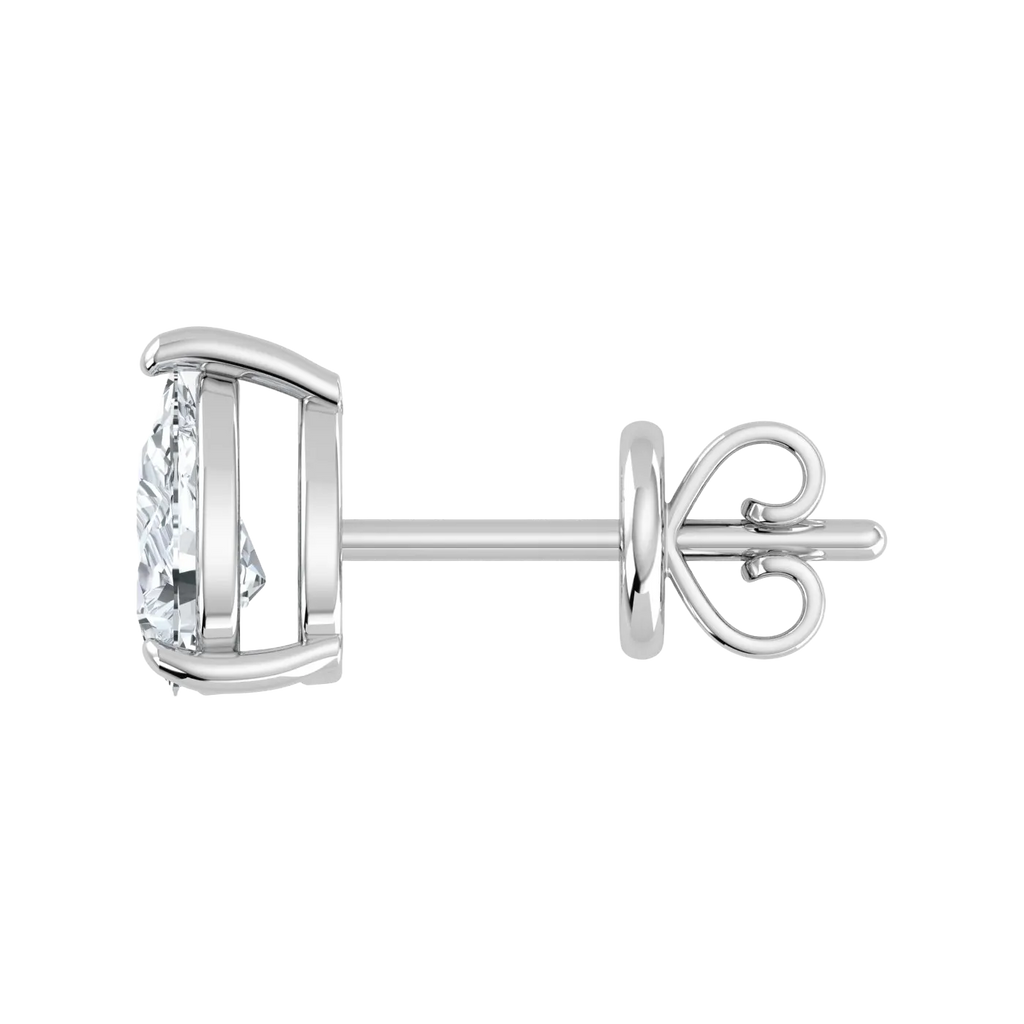 Lab Grown Diamond Pear Solitaire Earrings (1ct-2ct)