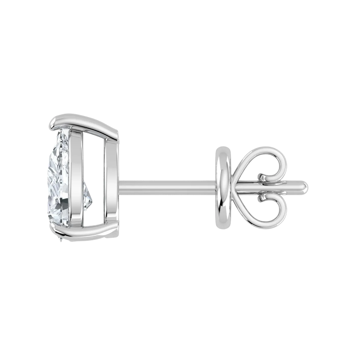 Lab Grown Diamond Pear Solitaire Earrings (1ct-2ct)