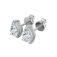 Lab Grown Diamond Pear Solitaire Earrings (1ct-2ct)