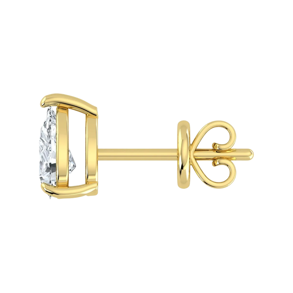 Lab Grown Diamond Pear Solitaire Earrings (1ct-2ct)