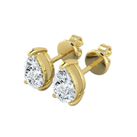 Lab Grown Diamond Pear Solitaire Earrings (1ct-2ct)